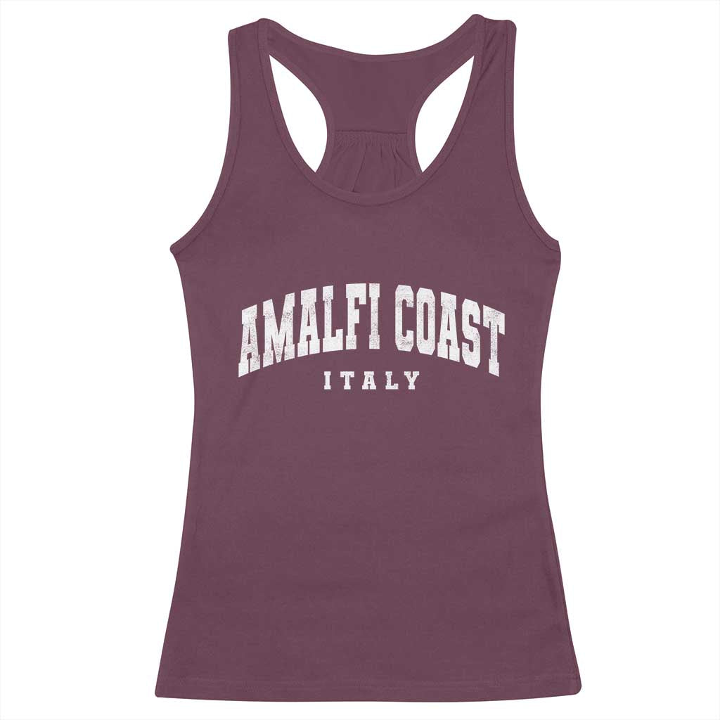 Amalfi Coast Italy Vintage Travel Souvenirs Racerback Tank Top TS11 Maroon Print Your Wear