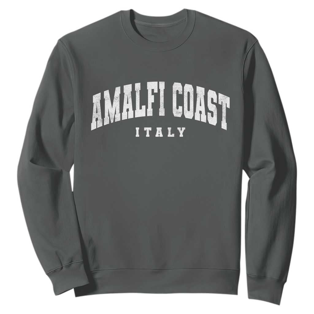 Amalfi Coast Italy Vintage Travel Souvenirs Sweatshirt TS11 Dark Heather Print Your Wear