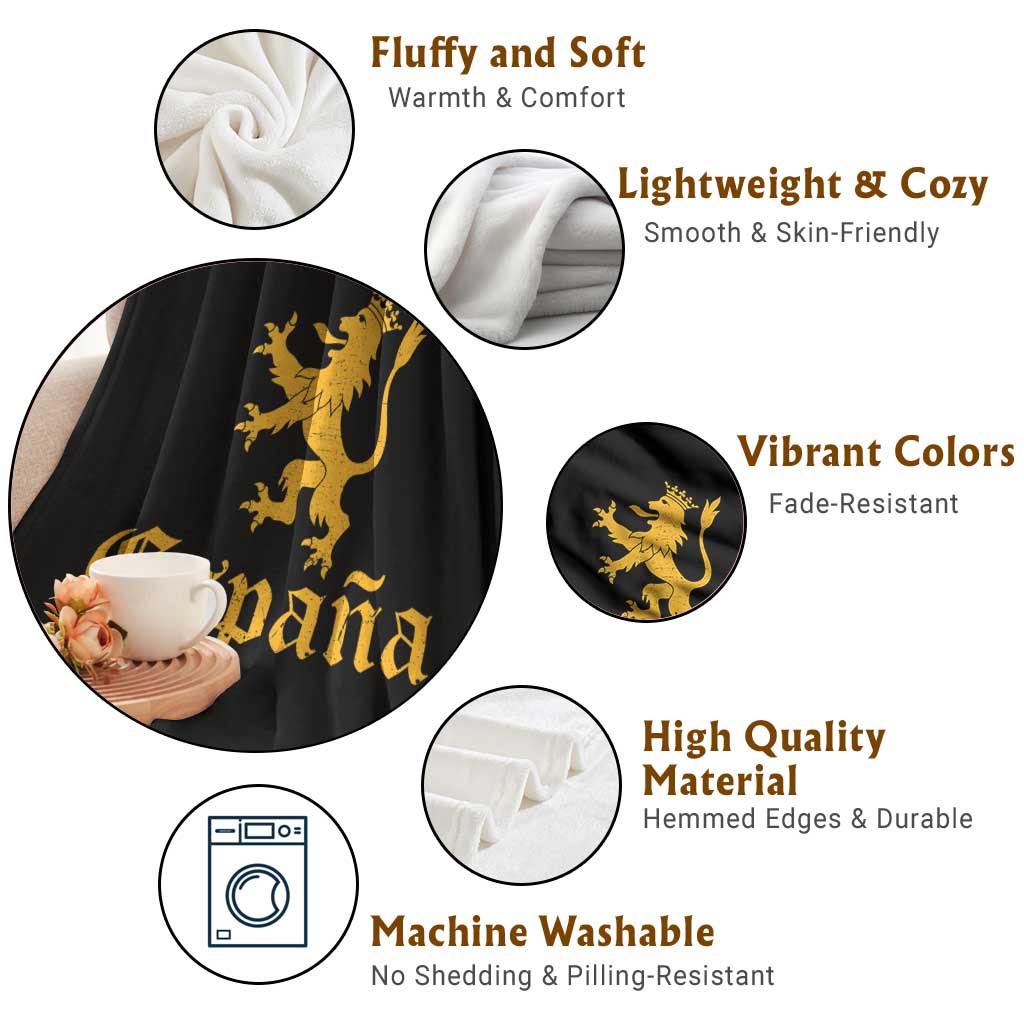 Espana Spain Lion Symbol Spanish Spaniard Pride Throw Blanket
