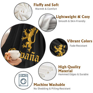 Espana Spain Lion Symbol Spanish Spaniard Pride Throw Blanket