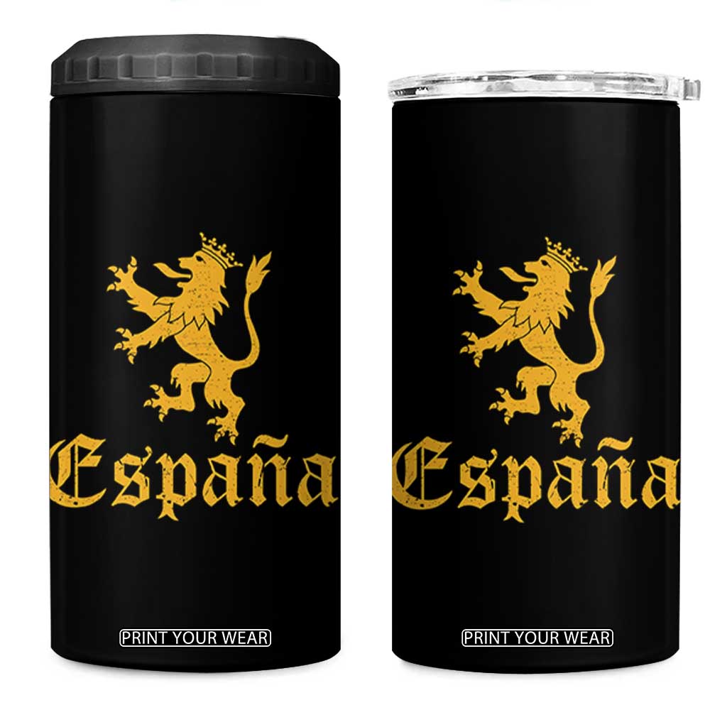 Espana Spain Lion Symbol Spanish Spaniard Pride 4 in 1 Can Cooler Tumbler
