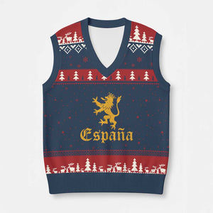Espana Spain Lion Symbol Spanish Spaniard Pride V-Neck Knit Sweater Vest