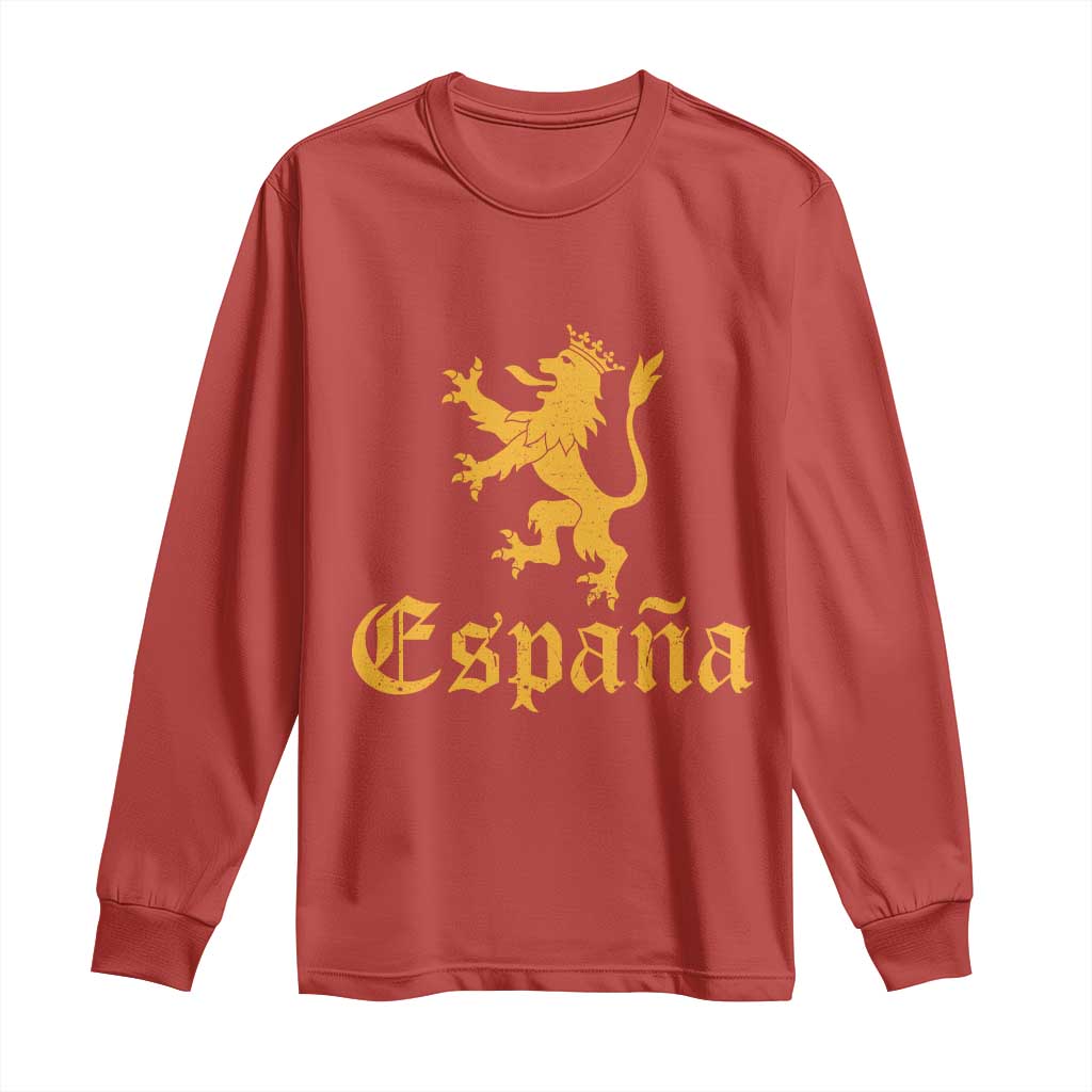 Espana Spain Lion Symbol Spanish Spaniard Pride Long Sleeve Shirt