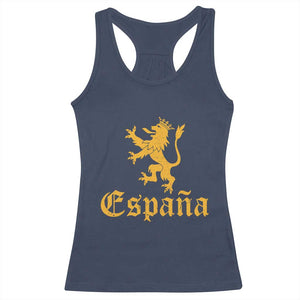 Espana Spain Lion Symbol Spanish Spaniard Pride Racerback Tank Top