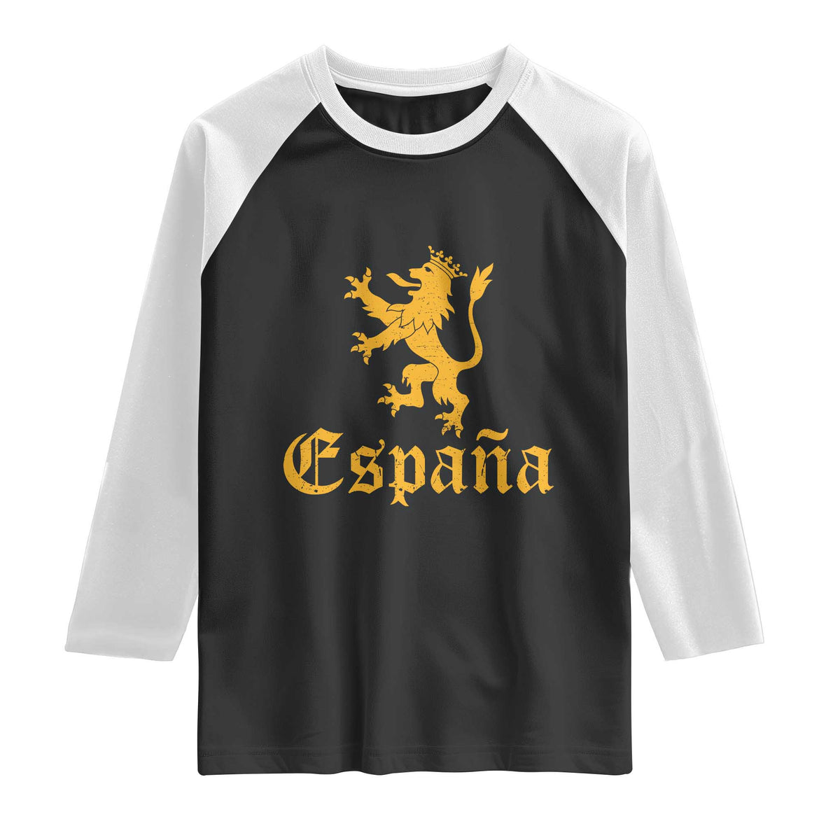 Espana Spain Lion Symbol Spanish Spaniard Pride Raglan Shirt