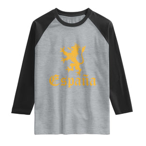 Espana Spain Lion Symbol Spanish Spaniard Pride Raglan Shirt