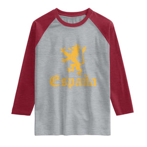 Espana Spain Lion Symbol Spanish Spaniard Pride Raglan Shirt