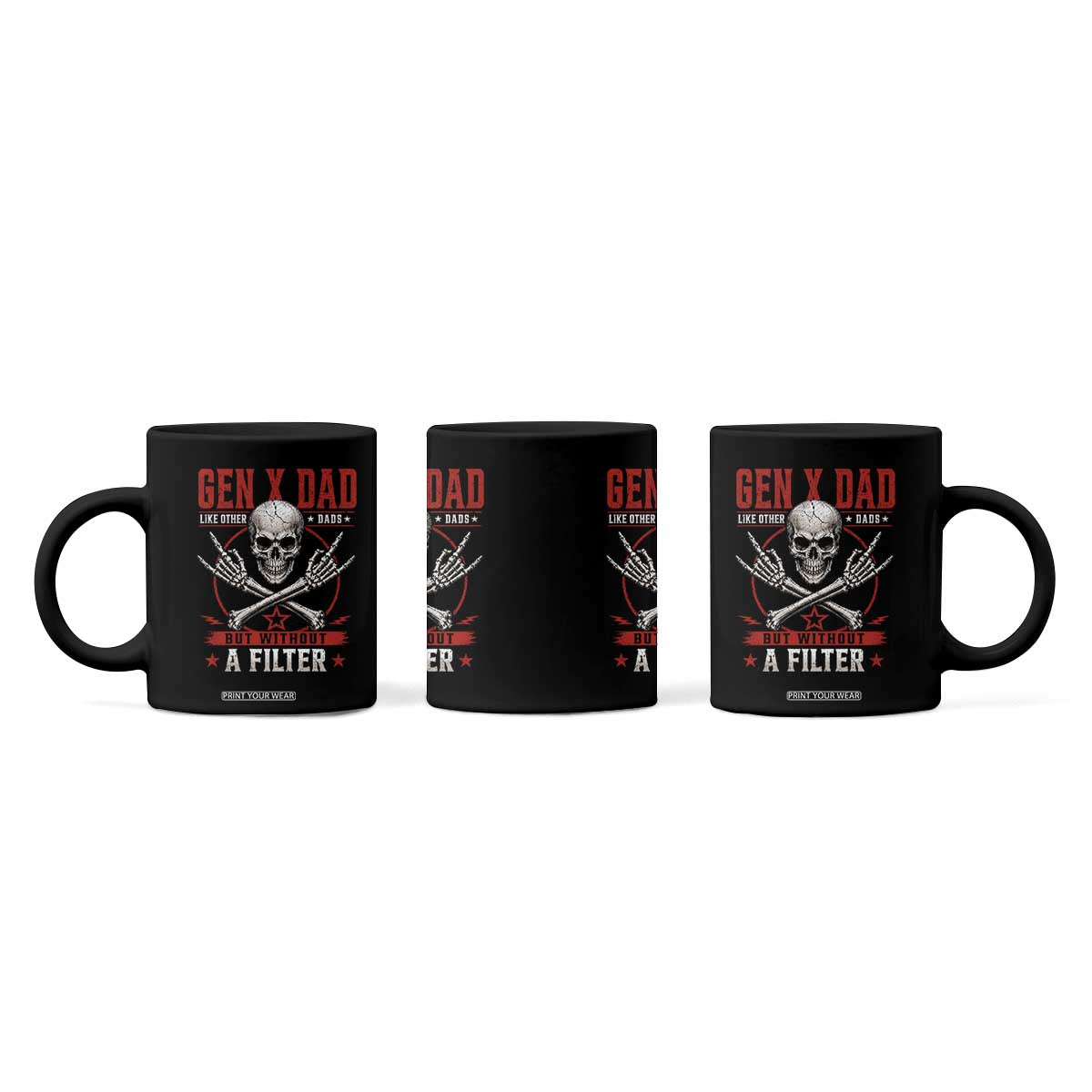 Gen X Dad Like Other Dads But Without A Filter Coffee Mug Funny Fathers Day