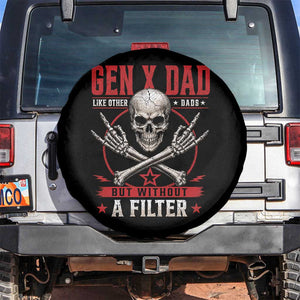 Gen X Dad Like Other Dads But Without A Filter Spare Tire Cover Funny Fathers Day