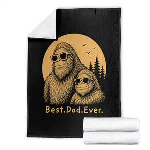 Vintage Best Dad Ever Bigfoot Papa Fathers Day Throw Blanket