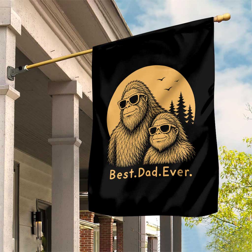 Vintage Best Dad Ever Bigfoot Papa Fathers Day Garden Flag