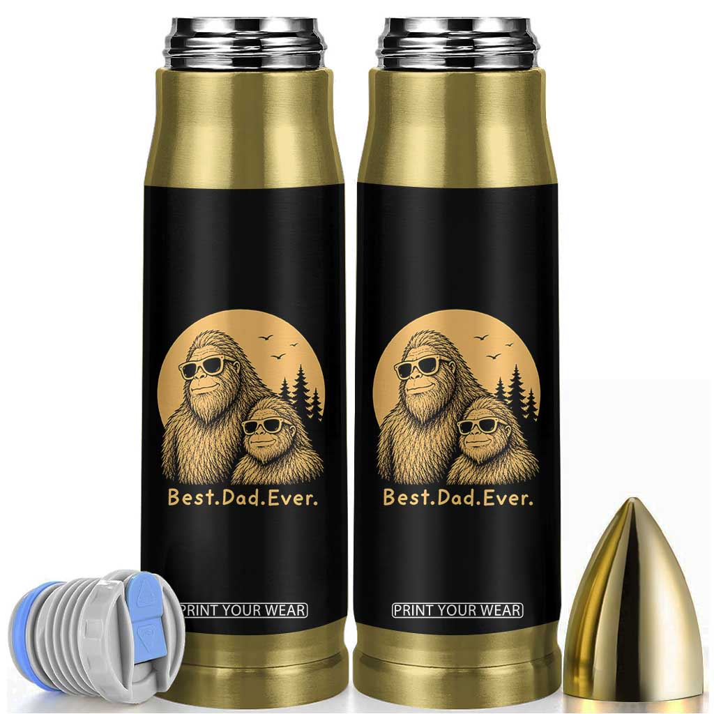 Vintage Best Dad Ever Bigfoot Papa Fathers Day Bullet Tumbler TS11 Black Print Your Wear
