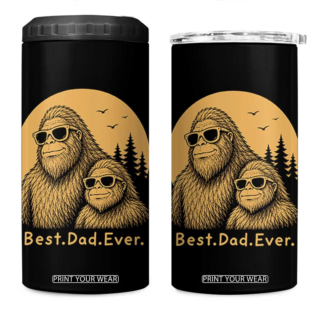 Vintage Best Dad Ever Bigfoot Papa Fathers Day 4 in 1 Can Cooler Tumbler
