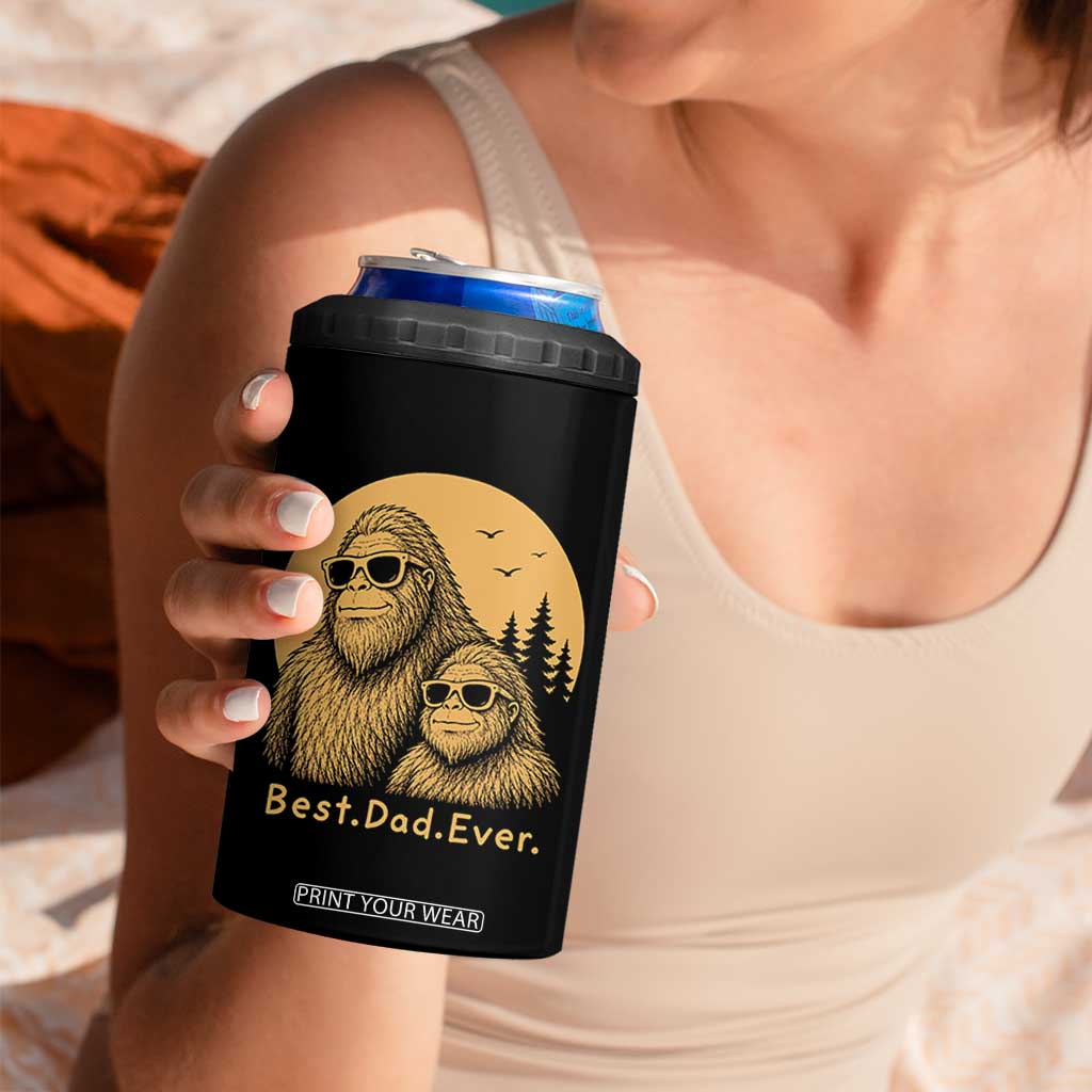 Vintage Best Dad Ever Bigfoot Papa Fathers Day 4 in 1 Can Cooler Tumbler