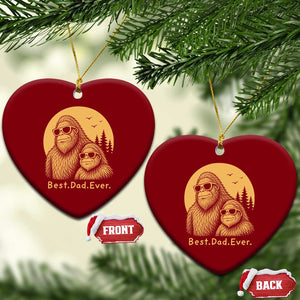 Vintage Best Dad Ever Bigfoot Papa Fathers Day Ceramic Ornament