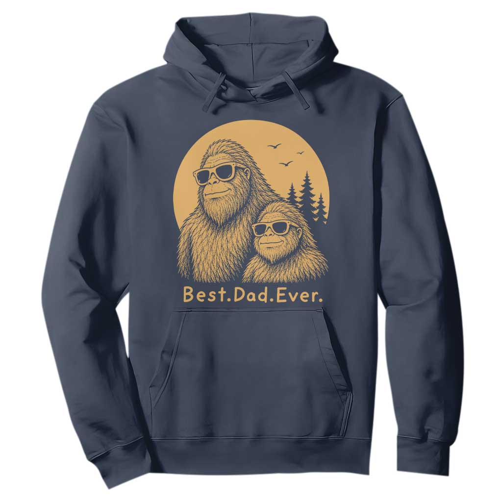 Vintage Best Dad Ever Bigfoot Papa Fathers Day Hoodie