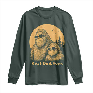 Vintage Best Dad Ever Bigfoot Papa Fathers Day Long Sleeve Shirt