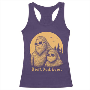 Vintage Best Dad Ever Bigfoot Papa Fathers Day Racerback Tank Top