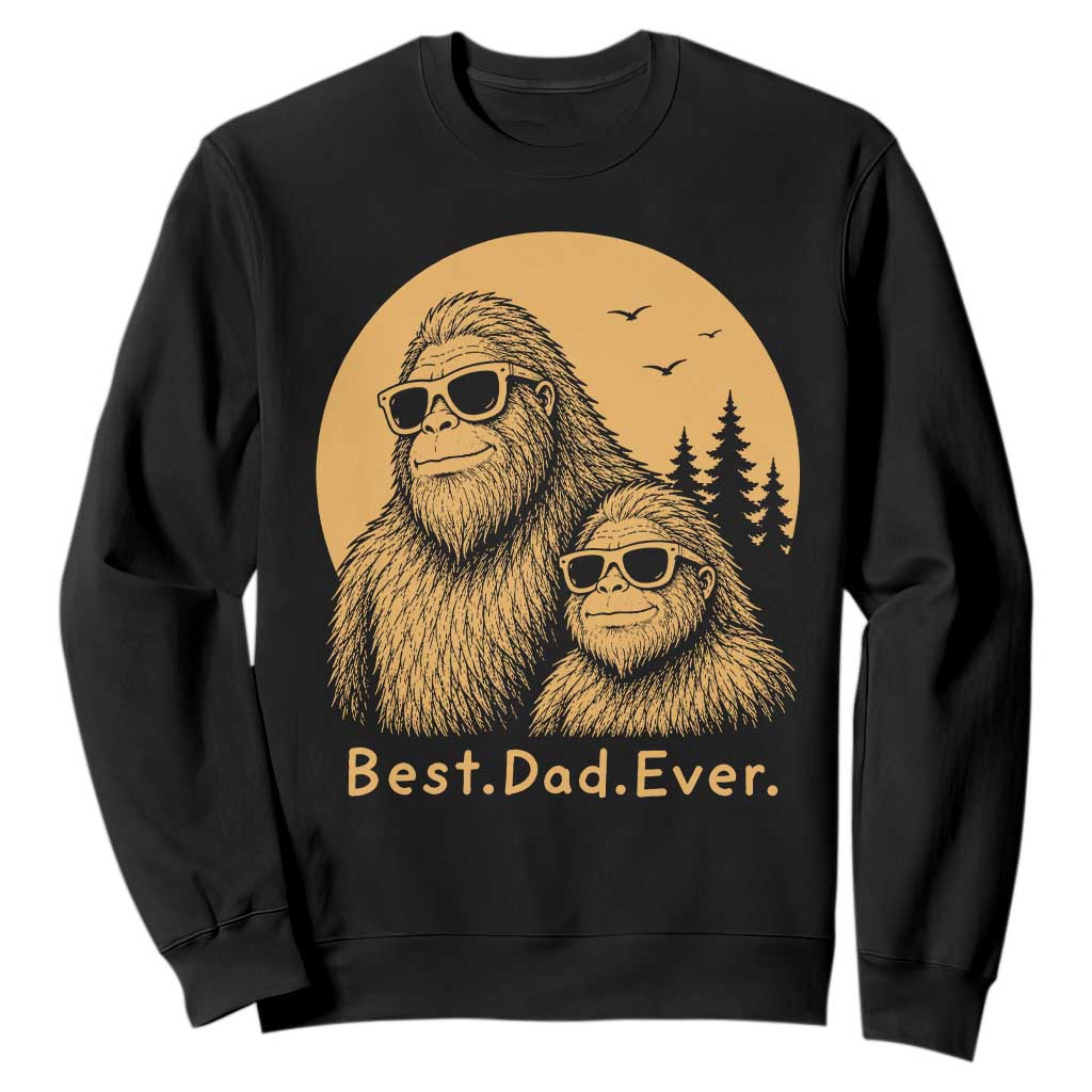Vintage Best Dad Ever Bigfoot Papa Fathers Day Sweatshirt