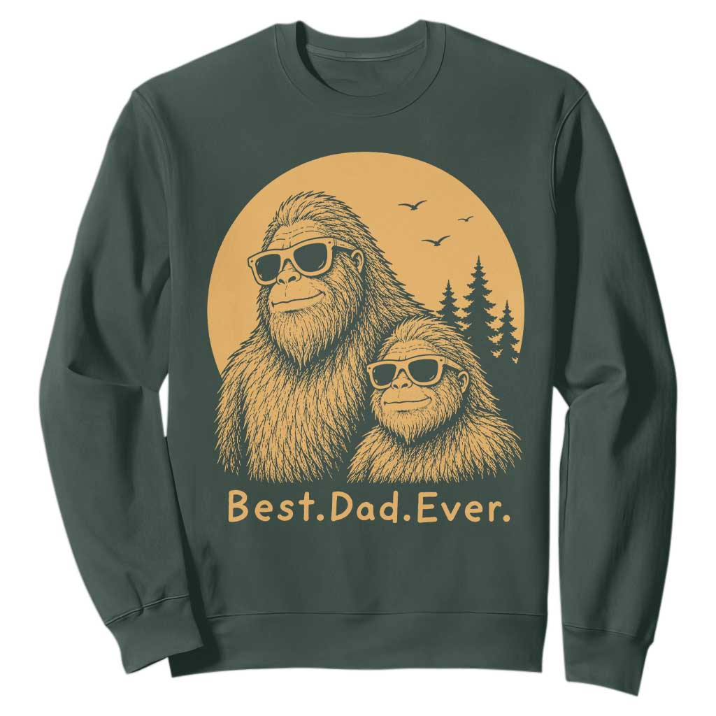 Vintage Best Dad Ever Bigfoot Papa Fathers Day Sweatshirt