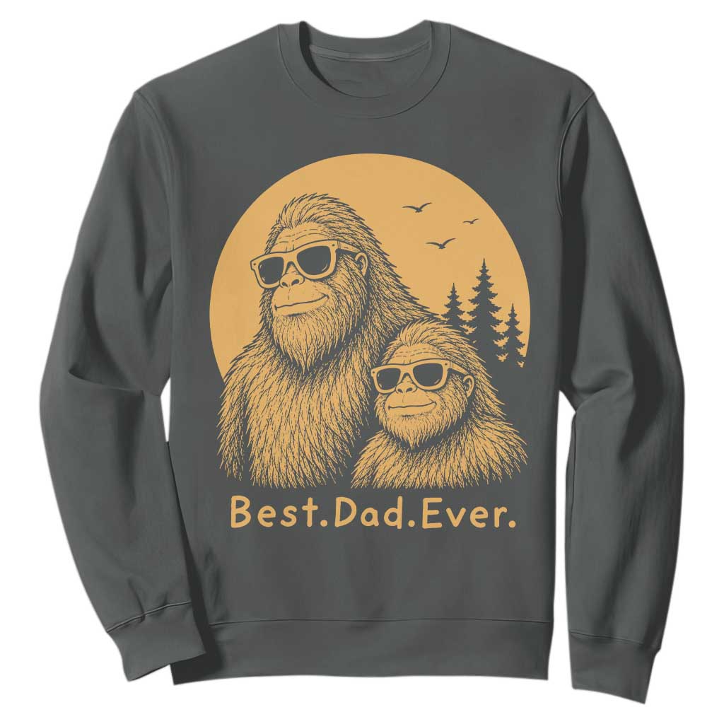 Vintage Best Dad Ever Bigfoot Papa Fathers Day Sweatshirt