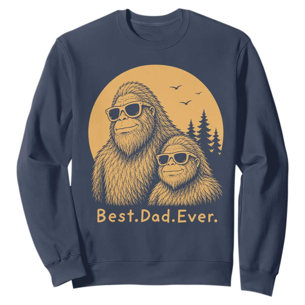 Vintage Best Dad Ever Bigfoot Papa Fathers Day Sweatshirt