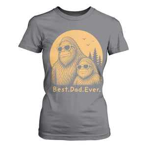 Vintage Best Dad Ever Bigfoot Papa Fathers Day T Shirt For Women