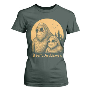Vintage Best Dad Ever Bigfoot Papa Fathers Day T Shirt For Women
