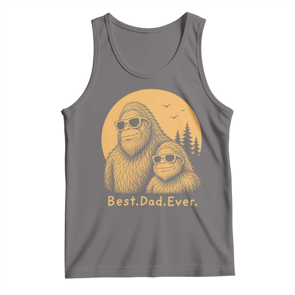 Vintage Best Dad Ever Bigfoot Papa Fathers Day Tank Top