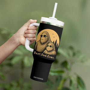 Vintage Best Dad Ever Bigfoot Papa Fathers Day Tumbler With Handle