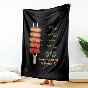 Grill Dad Throw Blanket You're The Rarest of Them All BBQ Father TS11 Print Your Wear