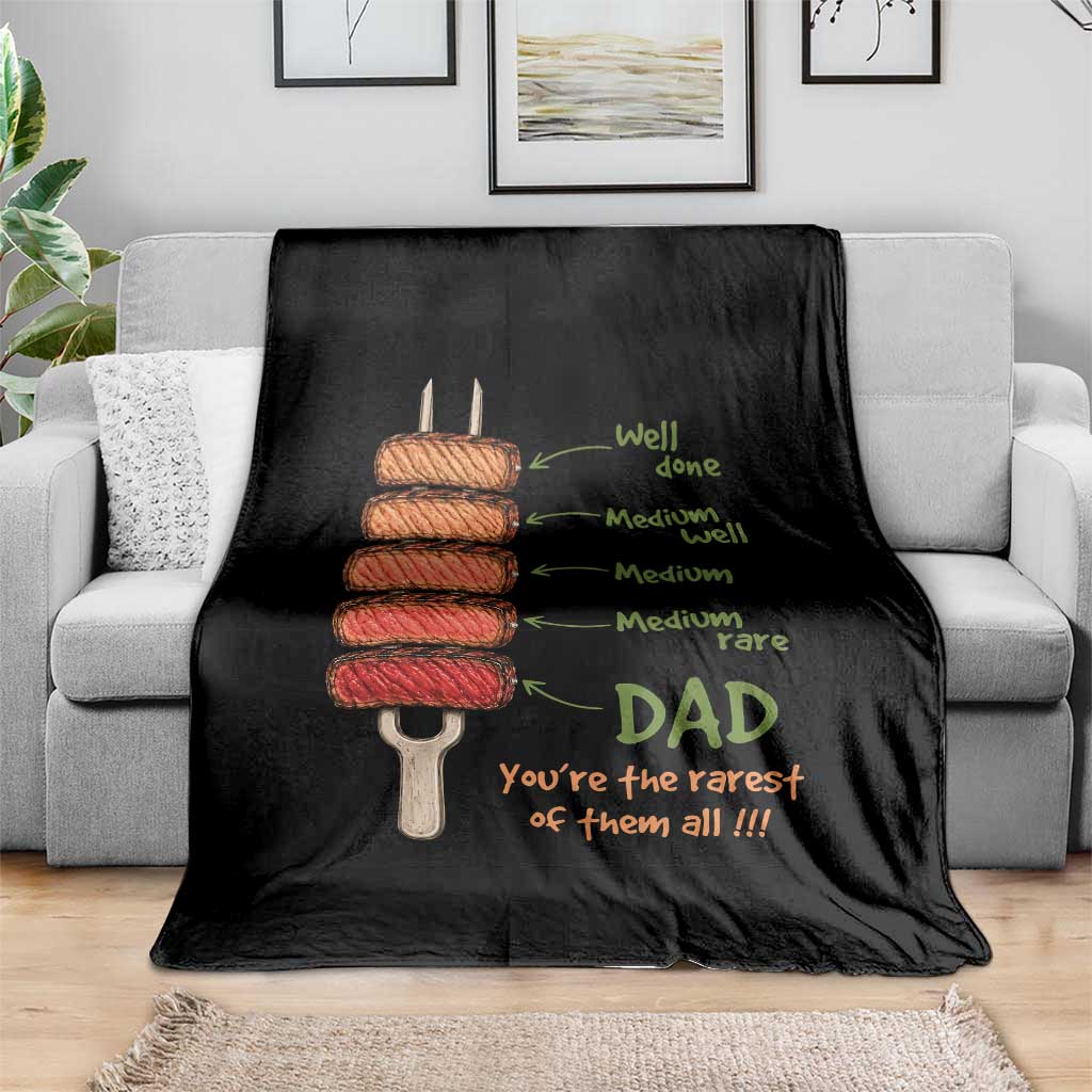 Grill Dad Throw Blanket You're The Rarest of Them All BBQ Father TS11 Print Your Wear