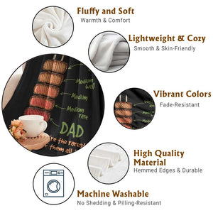 Grill Dad Throw Blanket You're The Rarest of Them All BBQ Father TS11 Print Your Wear