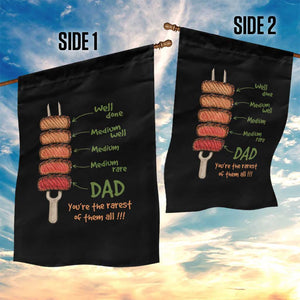Grill Dad Garden Flag You're The Rarest of Them All BBQ Father