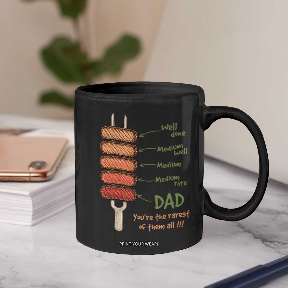 Grill Dad Coffee Mug You're The Rarest of Them All BBQ Father