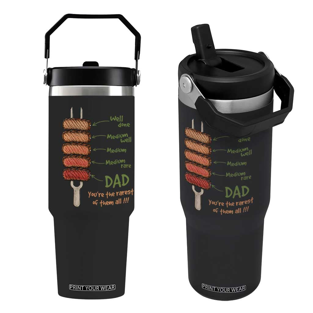 Grill Dad Flip Straw Tumbler You're The Rarest of Them All BBQ Father
