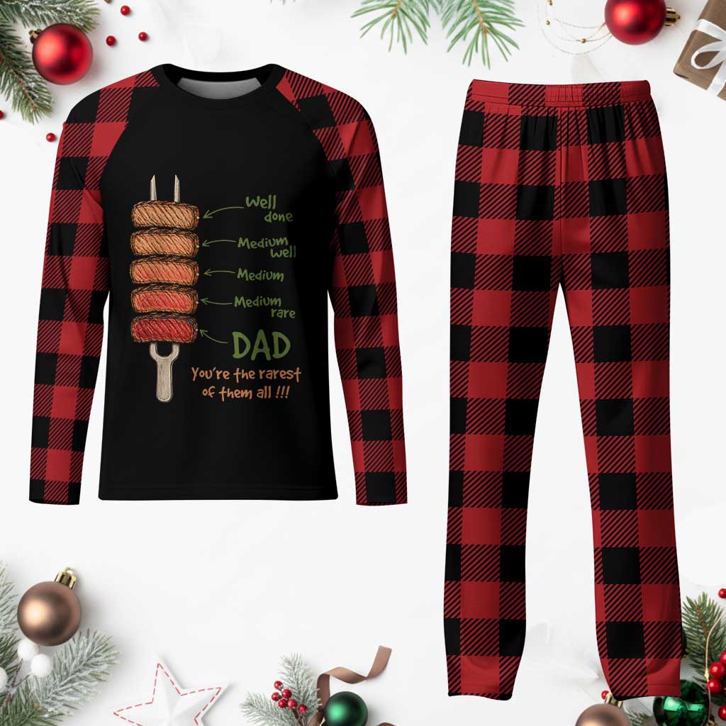Grill Dad Plaid Pajama Set You're The Rarest of Them All BBQ Father TS11 Buffalo Plaid Print Your Wear