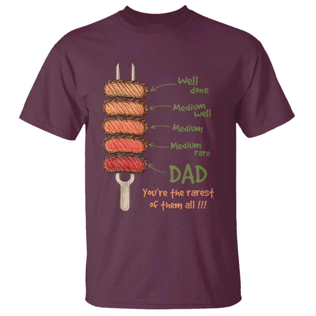 Grill Dad T Shirt You're The Rarest of Them All BBQ Father