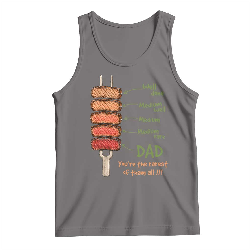 Grill Dad Tank Top You're The Rarest of Them All BBQ Father TS11 Deep Heather Print Your Wear