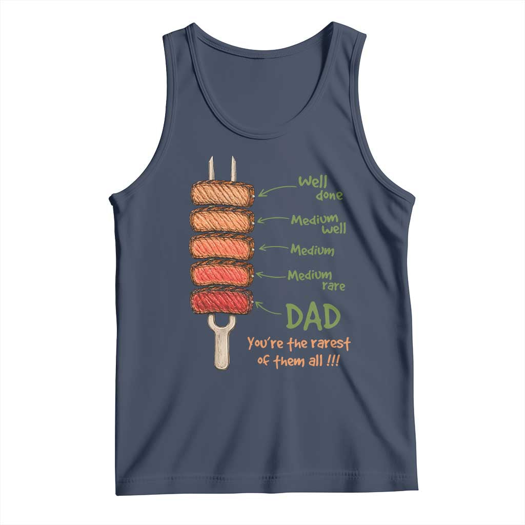 Grill Dad Tank Top You're The Rarest of Them All BBQ Father TS11 Navy Print Your Wear