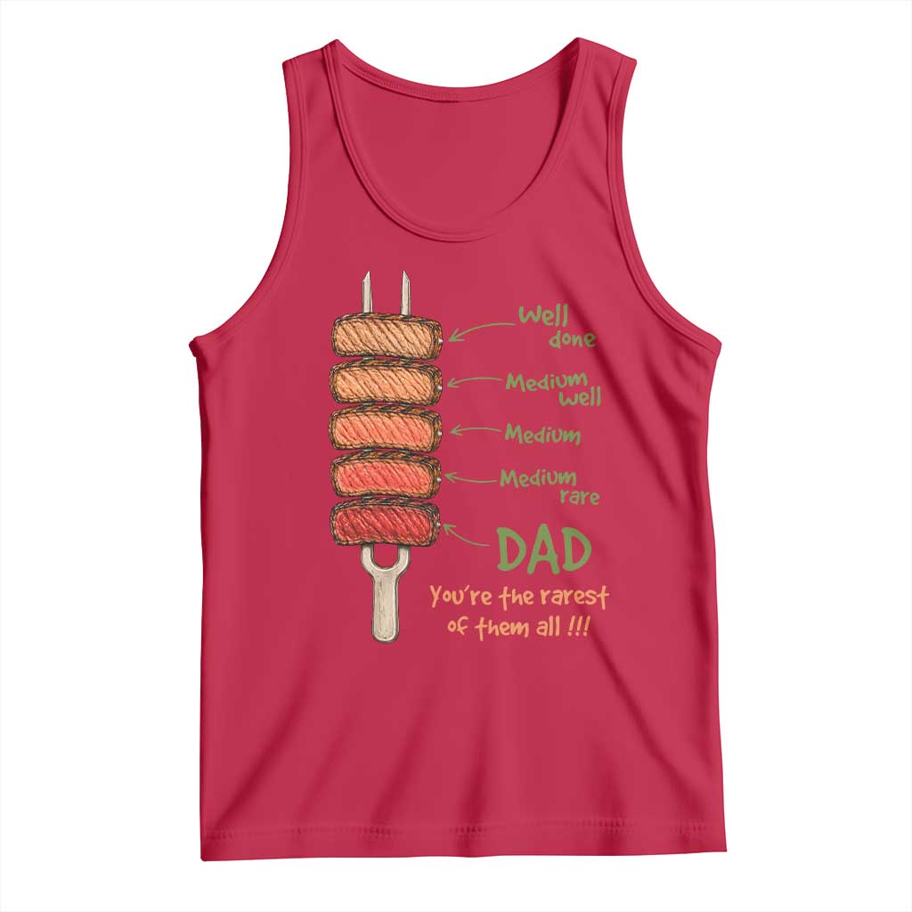 Grill Dad Tank Top You're The Rarest of Them All BBQ Father TS11 Red Print Your Wear