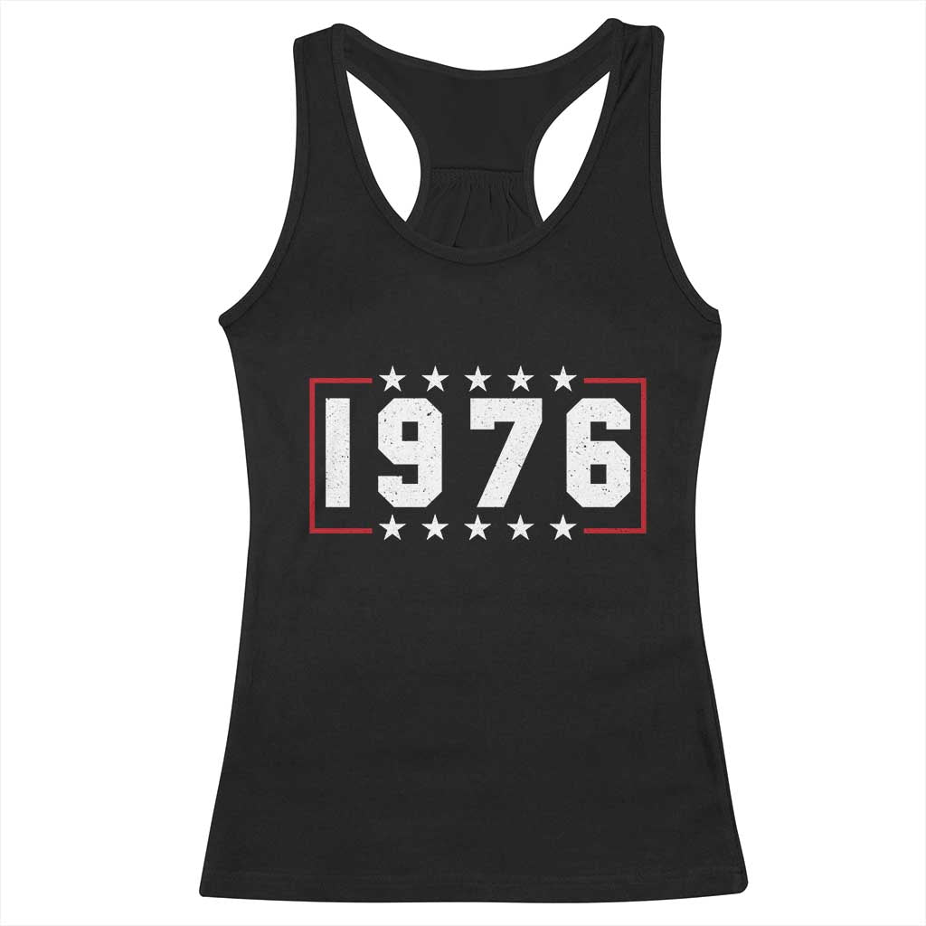 50th Birthday Racerback Tank Top Vintage 1976 50 Years Old Birthday Stars And Stripes