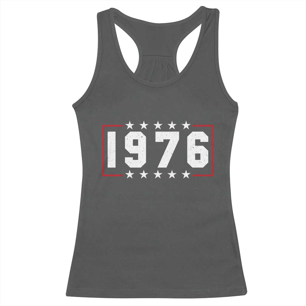 50th Birthday Racerback Tank Top Vintage 1976 50 Years Old Birthday Stars And Stripes