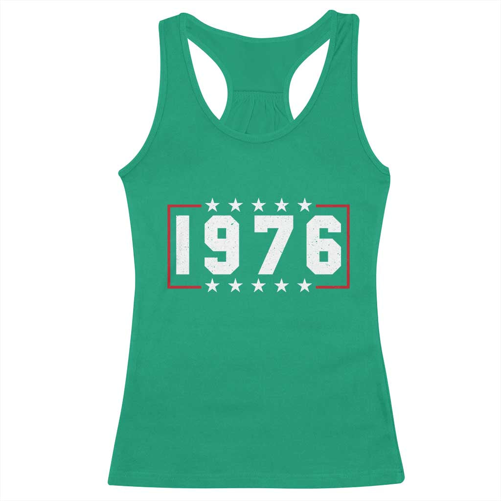 50th Birthday Racerback Tank Top Vintage 1976 50 Years Old Birthday Stars And Stripes