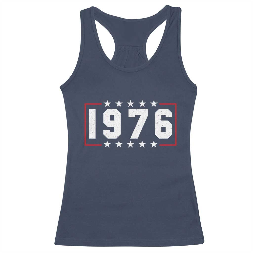 50th Birthday Racerback Tank Top Vintage 1976 50 Years Old Birthday Stars And Stripes