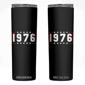 50th Birthday Skinny Tumbler Vintage 1976 50 Years Old Birthday Stars And Stripes