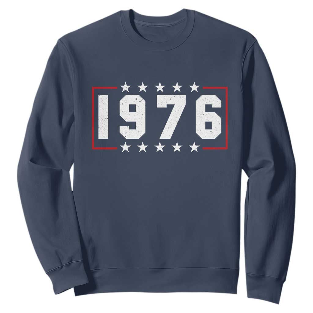 50th Birthday Sweatshirt Vintage 1976 50 Years Old Birthday Stars And Stripes TS11 Navy Print Your Wear