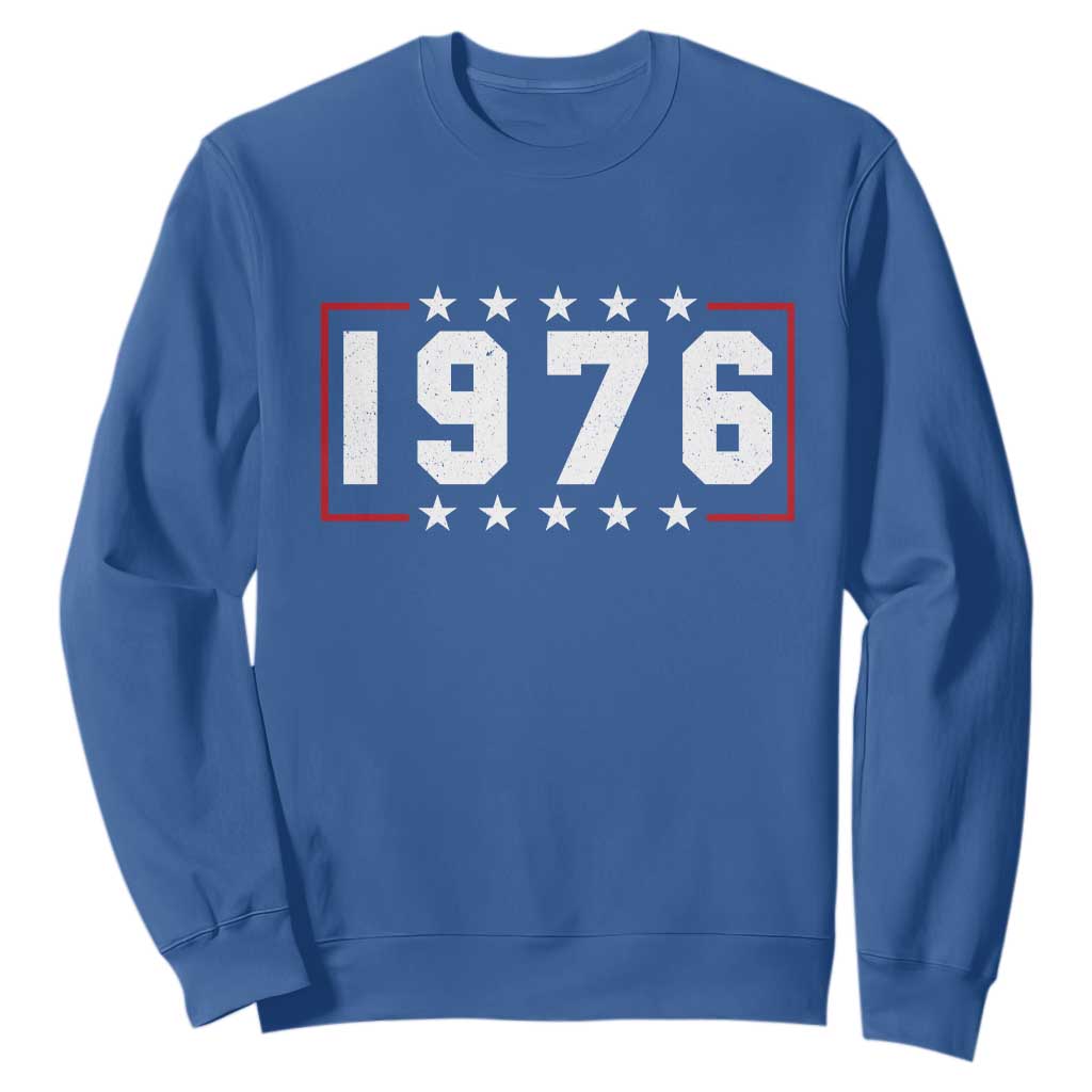 50th Birthday Sweatshirt Vintage 1976 50 Years Old Birthday Stars And Stripes TS11 Royal Blue Print Your Wear