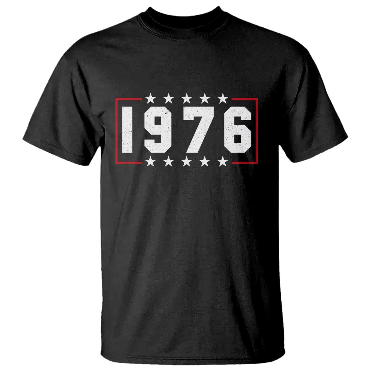 50th Birthday T Shirt Vintage 1976 50 Years Old Birthday Stars And Stripes TS11 Black Print Your Wear