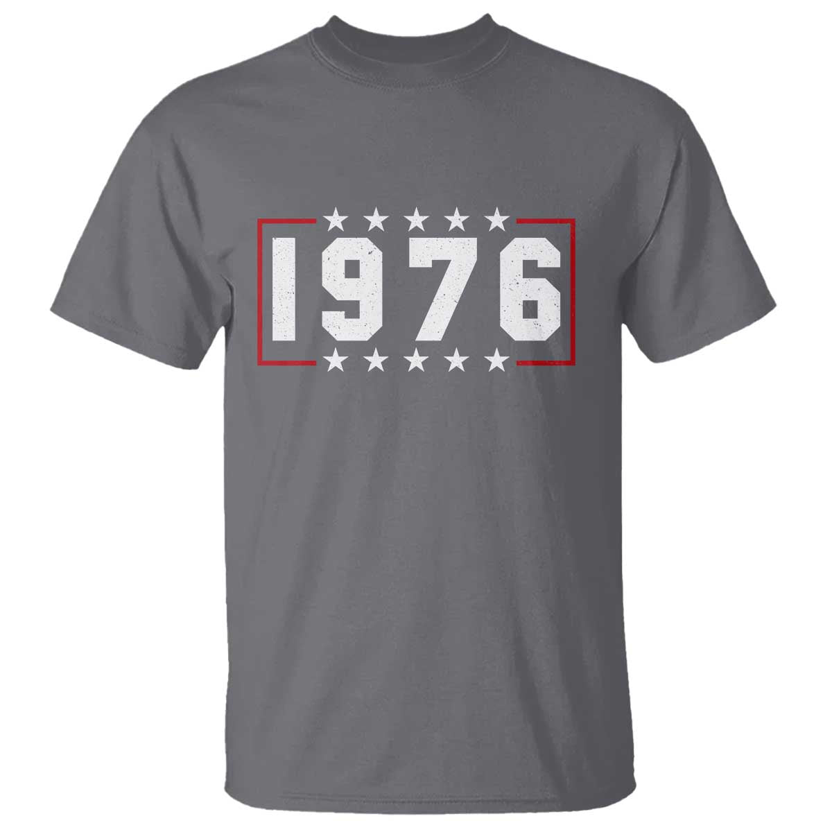 50th Birthday T Shirt Vintage 1976 50 Years Old Birthday Stars And Stripes TS11 Charcoal Print Your Wear